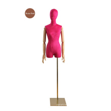 half body mannequin with wooden arms realistic adult dress form musk skin velvet tailoring mannequin torso dressmaker dummy